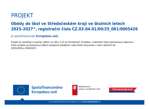 Obědy do&nbsp;škol 2025&nbsp;- 2027